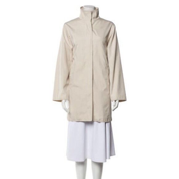 Fendi Authentic Solid Cream Beige Long Sleeve Vintage Coat Jacket Large - Picture 1 of 7
